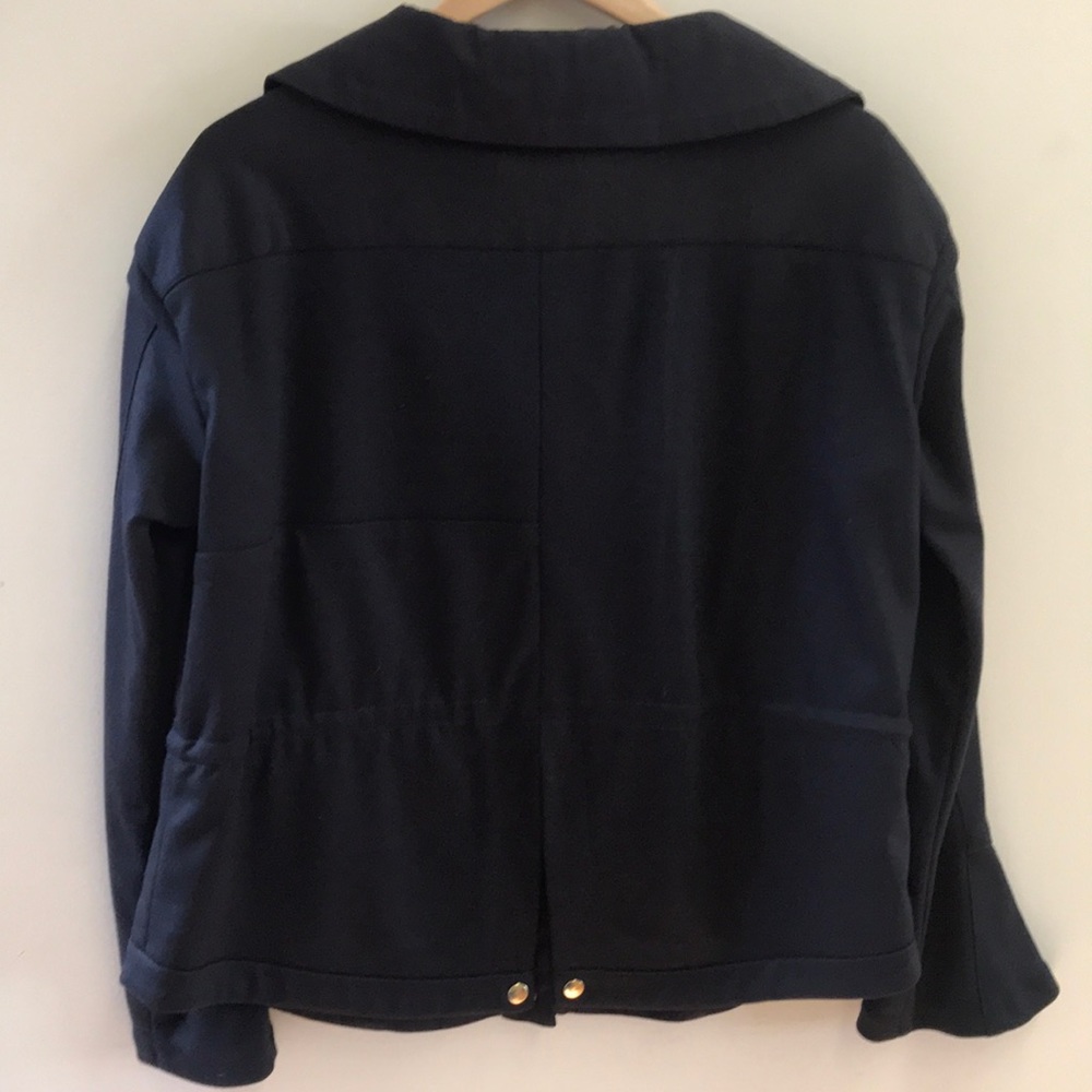 Chloé Navy Virgin Wool snap up jacket - Picture 5 of 7